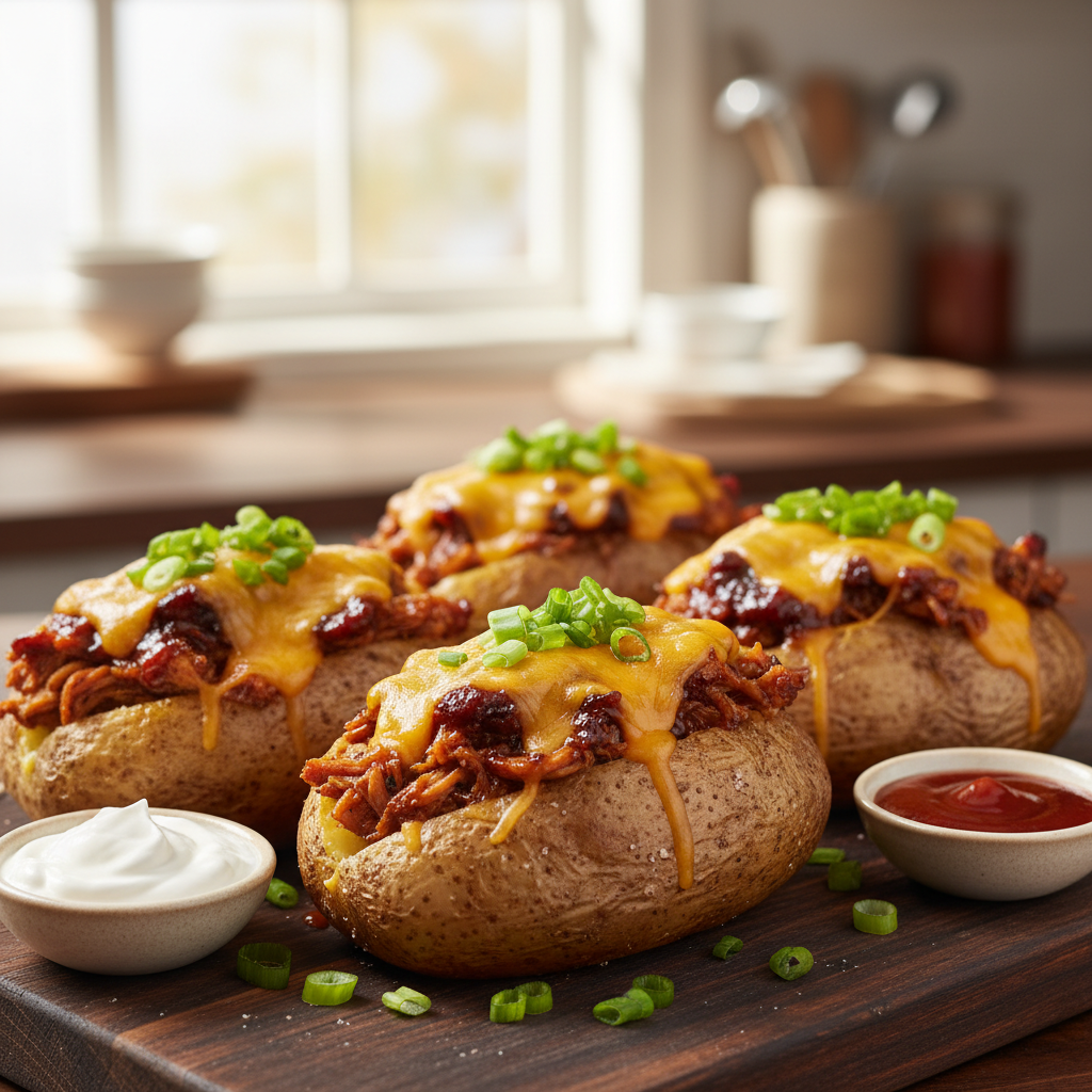 BBQ Chicken Stuffed Potatoes recipe