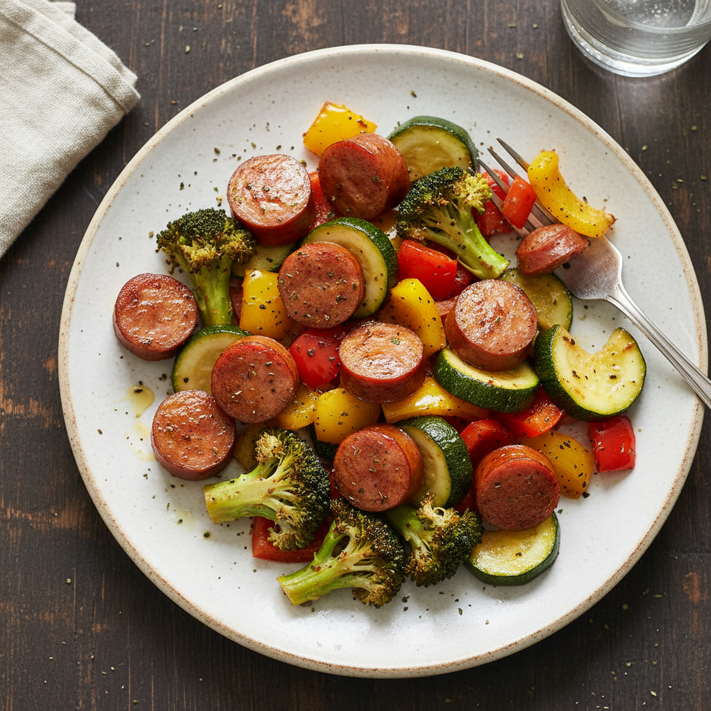 Air Fryer Sausage and Veggie Dinner recipe