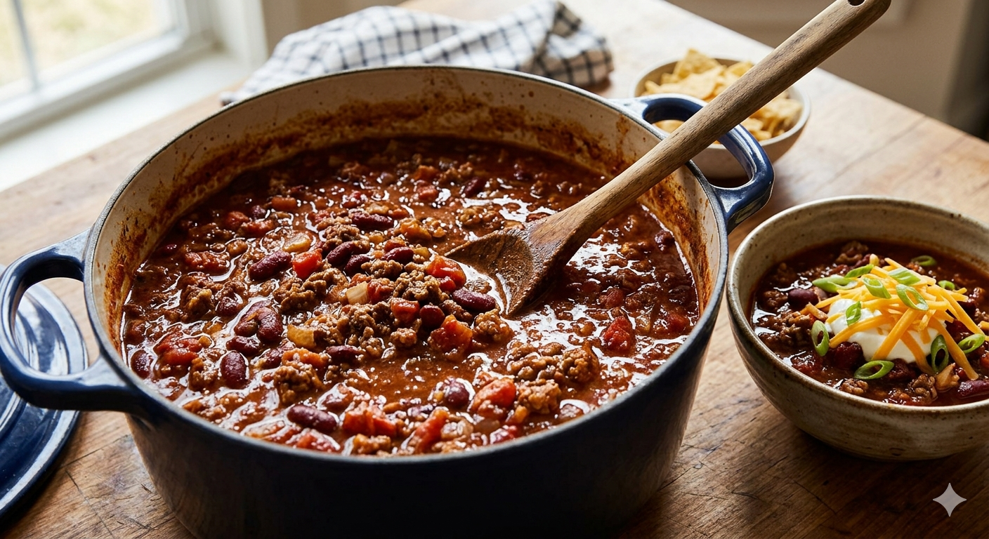 Simple Smoky Beef and Bean Chili recipe