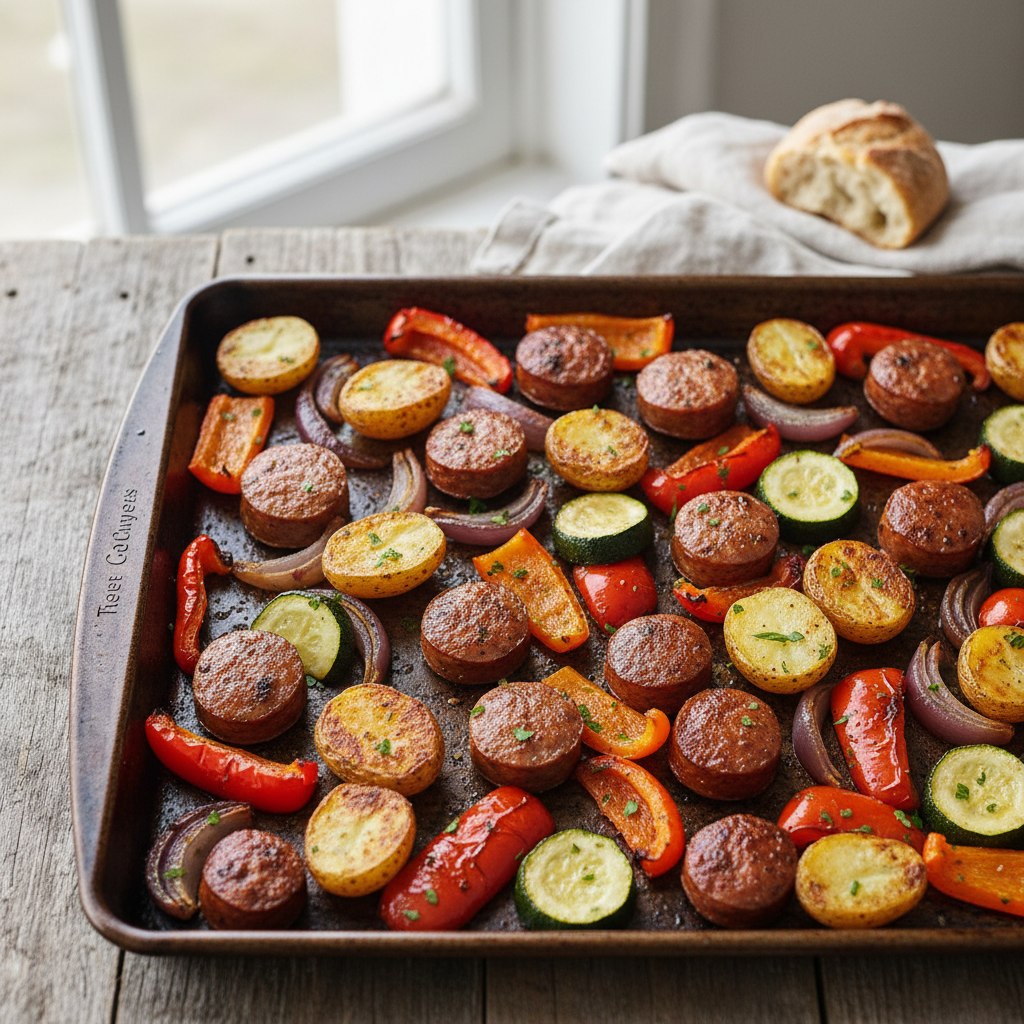 Sausage and Veggie Sheet Pan