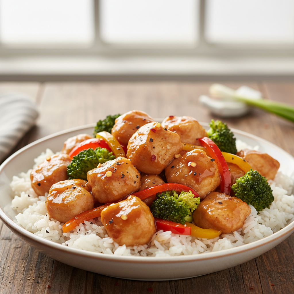Quick Honey Garlic Chicken Stir-Fry Bites