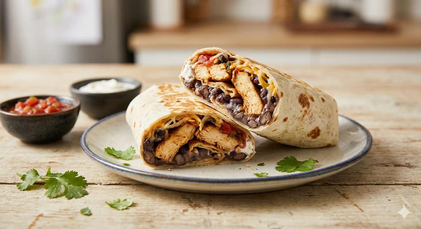 Black Bean Chicken Wrap