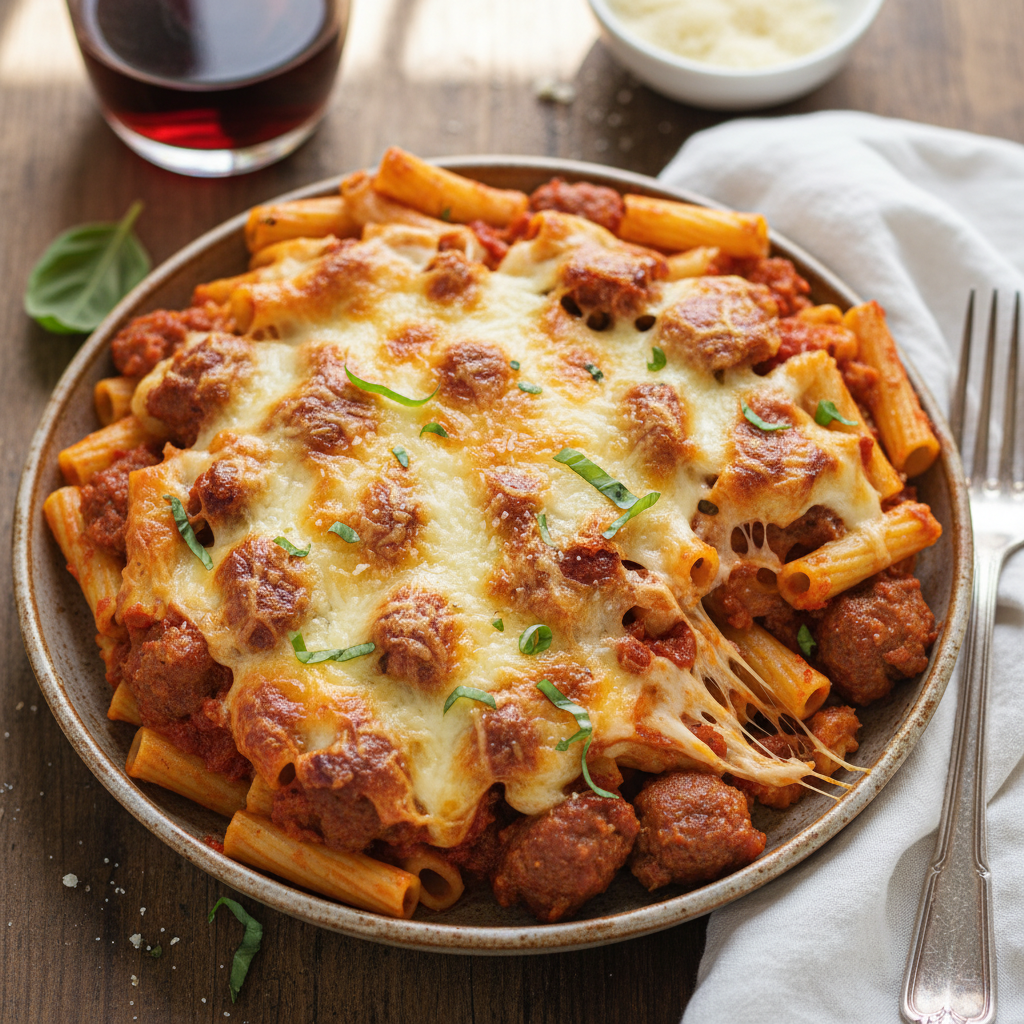 Baked Ziti with Italian Sausage recipe