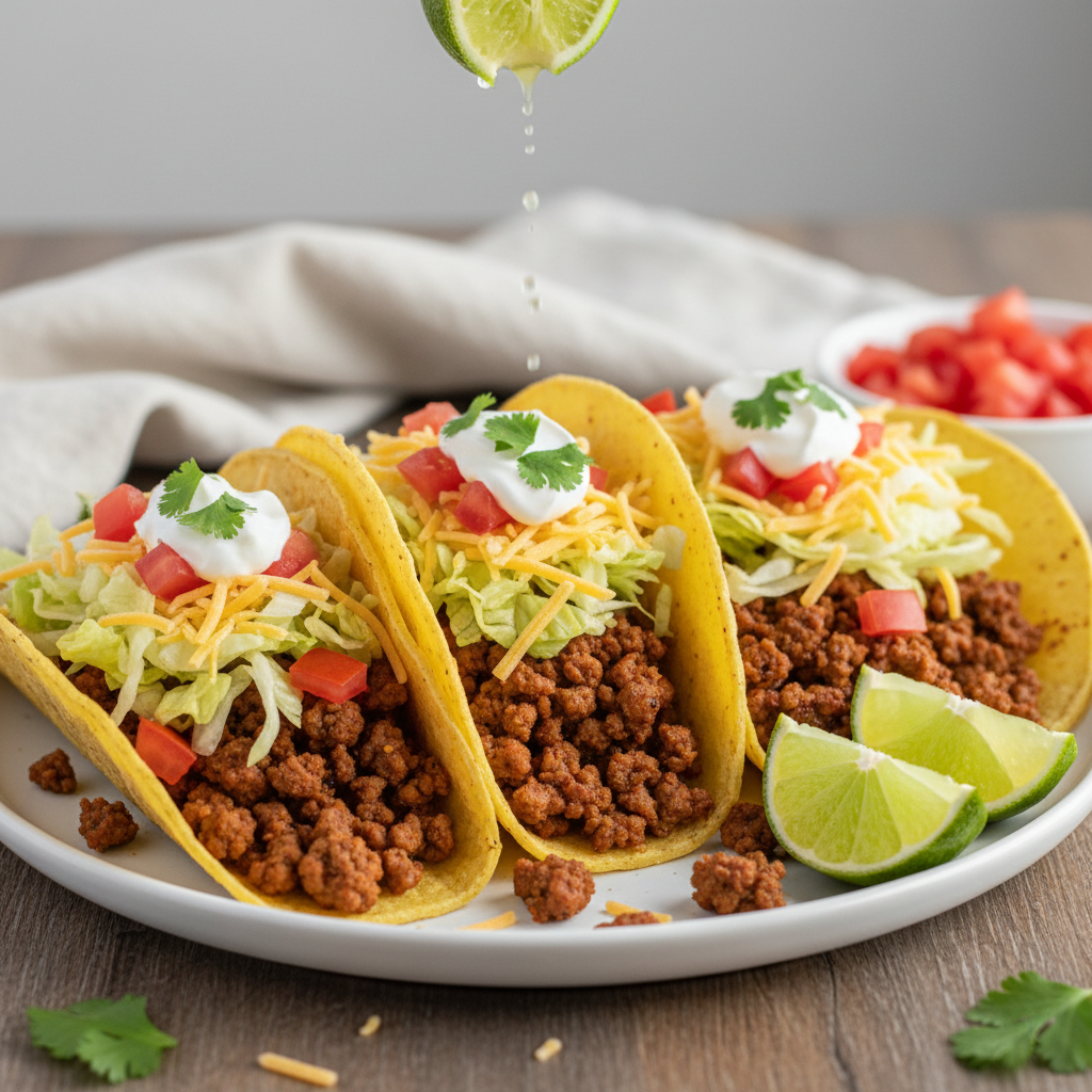 Ground Beef Tacos with Homemade Seasoning recipe